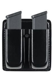 STX High Gloss Black double open top Glock 17 magazine pouch.